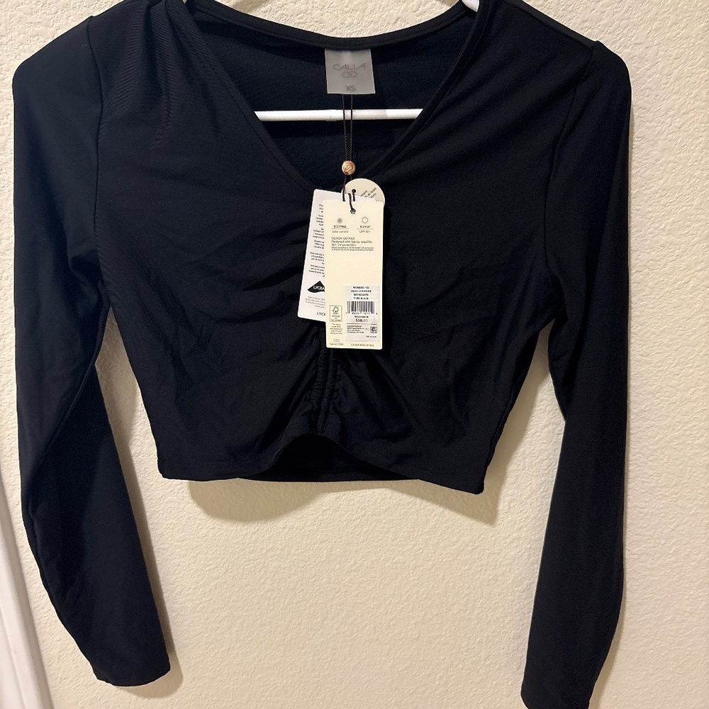 Calia ruched rashguard women’s size xs NWT